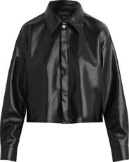 Favorite Daughter The Brady Faux Leather Shirt Jacket