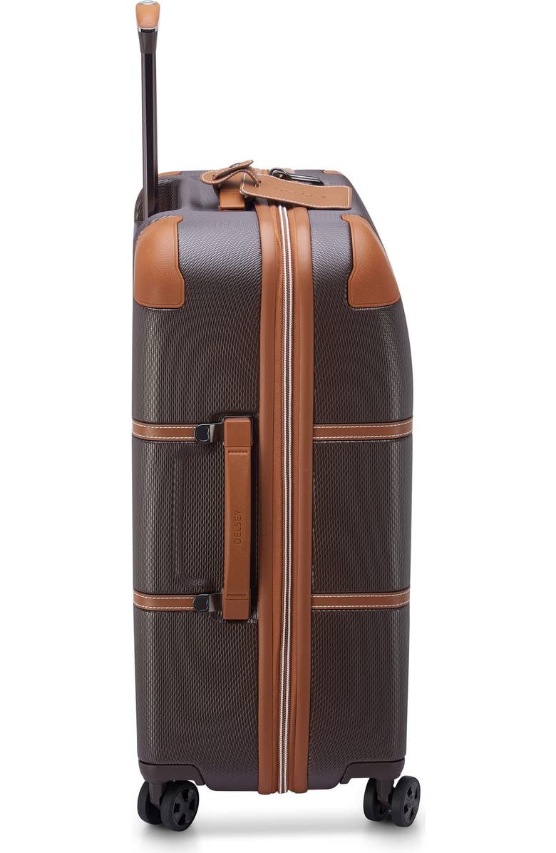 Delsey Paris Chatelet Air 2.0 Checked-Medium 24 Inch Hardside Luggage with Spinner Wheels, Alternate, color, Chocolate Brown