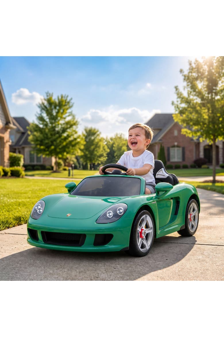Licensed Porsche Carrera GT Electric Ride On Car, Alternate, color, Green