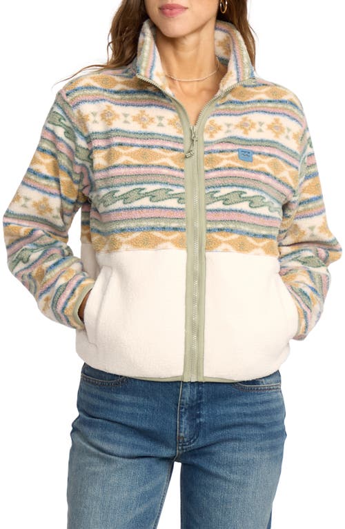 Billabong Rock Jetty Fleece Jacket In Animal Print