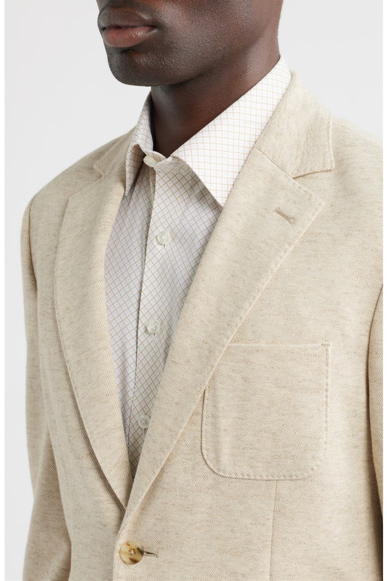Henrik Trim Fit Tan Mélange Knit Sport Coat, Alternate, color, TAN SUTTON BIRDSEYE