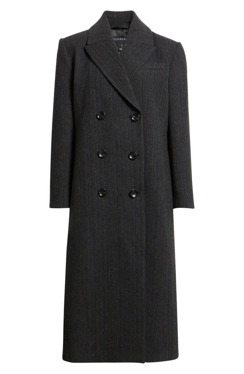 Bernardo Prescott Herringbone Coat, Alternate, color, Black/ Tan