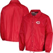 DUNBROOKE Men's Dunbrooke Red Cincinnati Reds Coach's Raglan Full-Snap Windbreaker Jacket