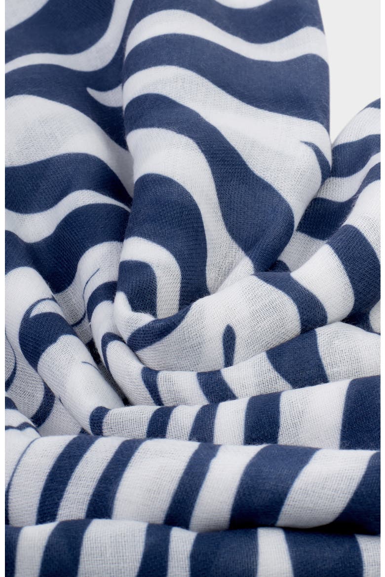 Printed Scarf, Alternate, color, Zebra