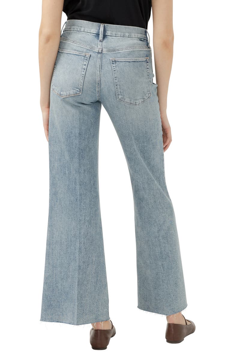JAG '70s Raw Hem Wide Leg Jeans, Alternate, color, 