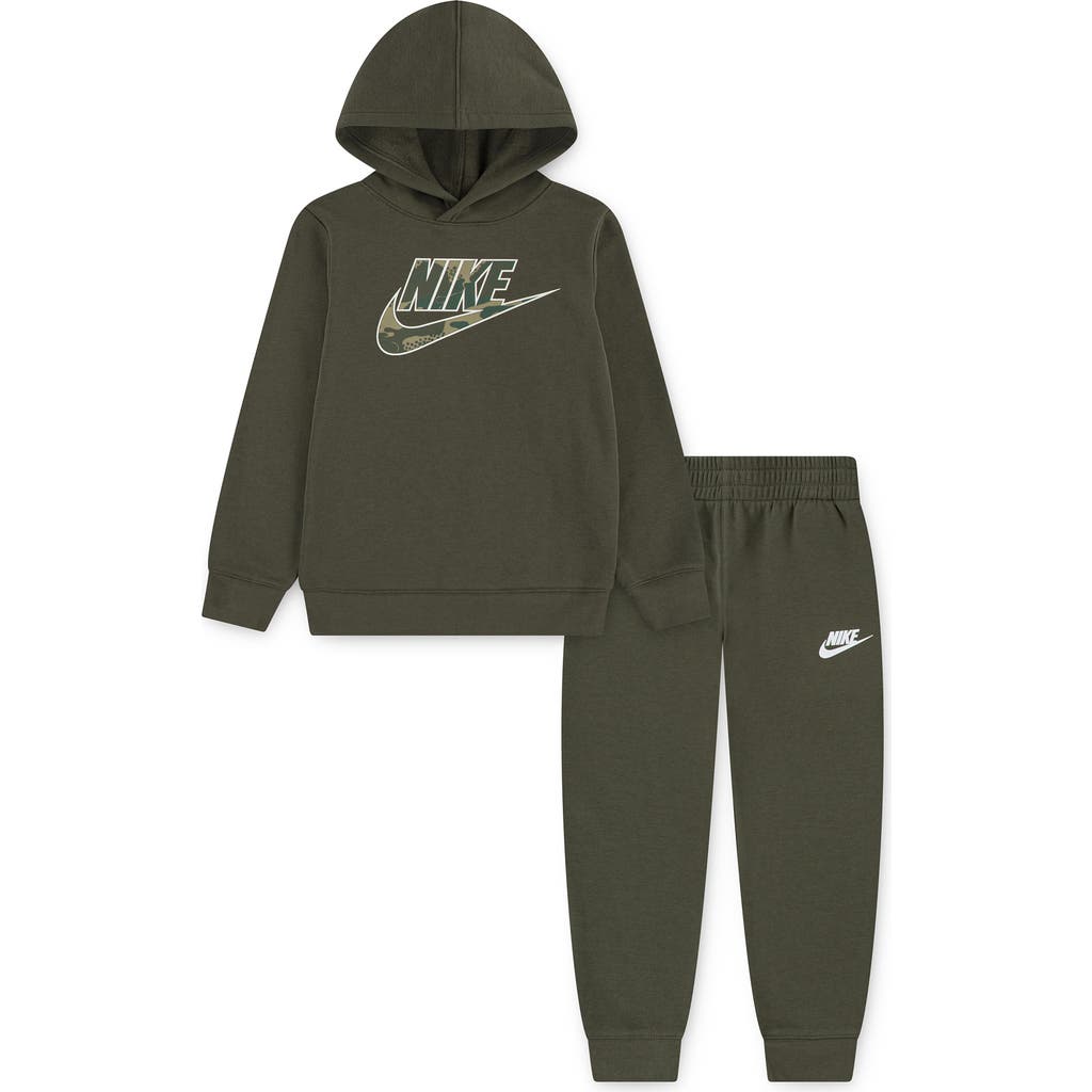 Nike Kids' Futura Logo Fleece Sweatshirt & Joggers Set In Green