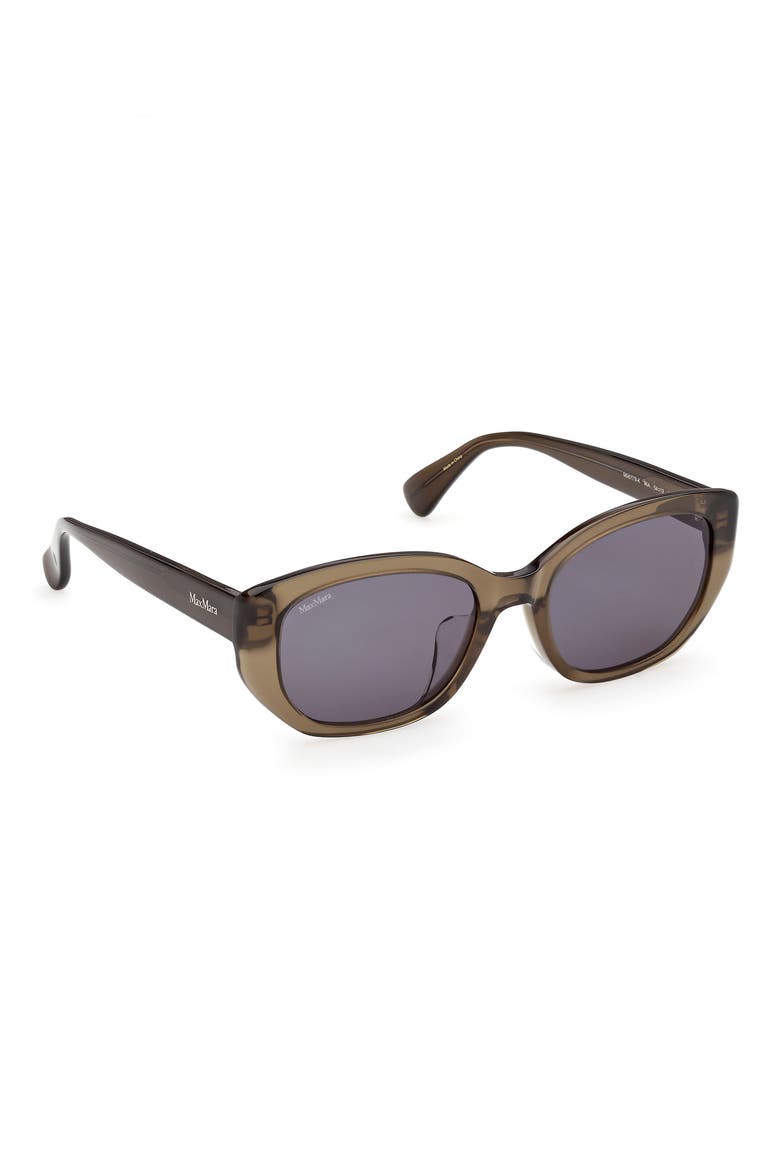 54mm Oval Sunglasses, Alternate, color, SHINY DARK GREEN / SMOKE