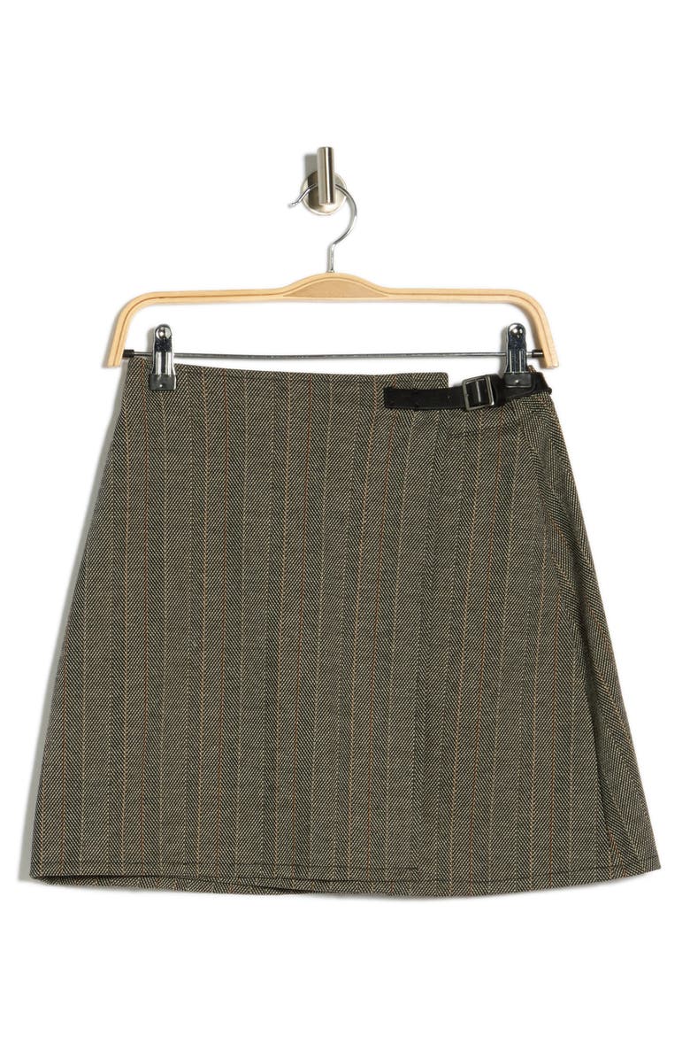 MAX STUDIO Buckle Knit Wrap Skirt, Alternate, color, Black Taupe Cognac