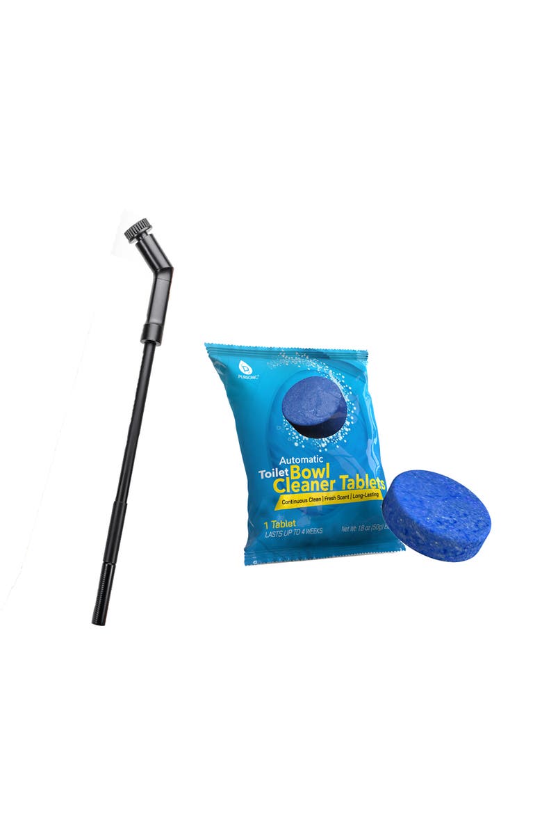 PURSONIC Ultimate Home Cleaning Bundle - Scalable Scrubber Brush + Automatic Toilet Bowl Cleaner Tablets, Main, color, Multicolor