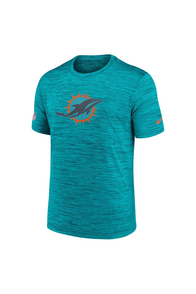 Men's Nike Turbo Green Miami Dolphins 2025 Rivalries Collection Sideline Velocity Dri-FIT T-Shirt, Alternate, color, Aqua