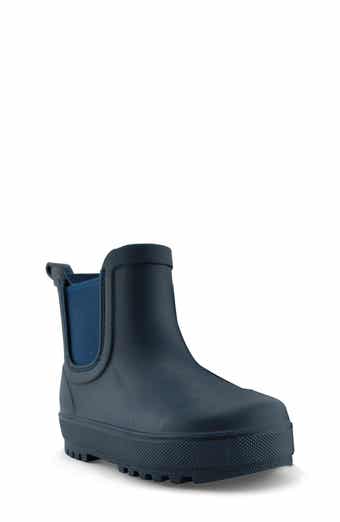 BEARPAW Kids' Waterproof Chelsea Faux Shearling Lined Rain Boot