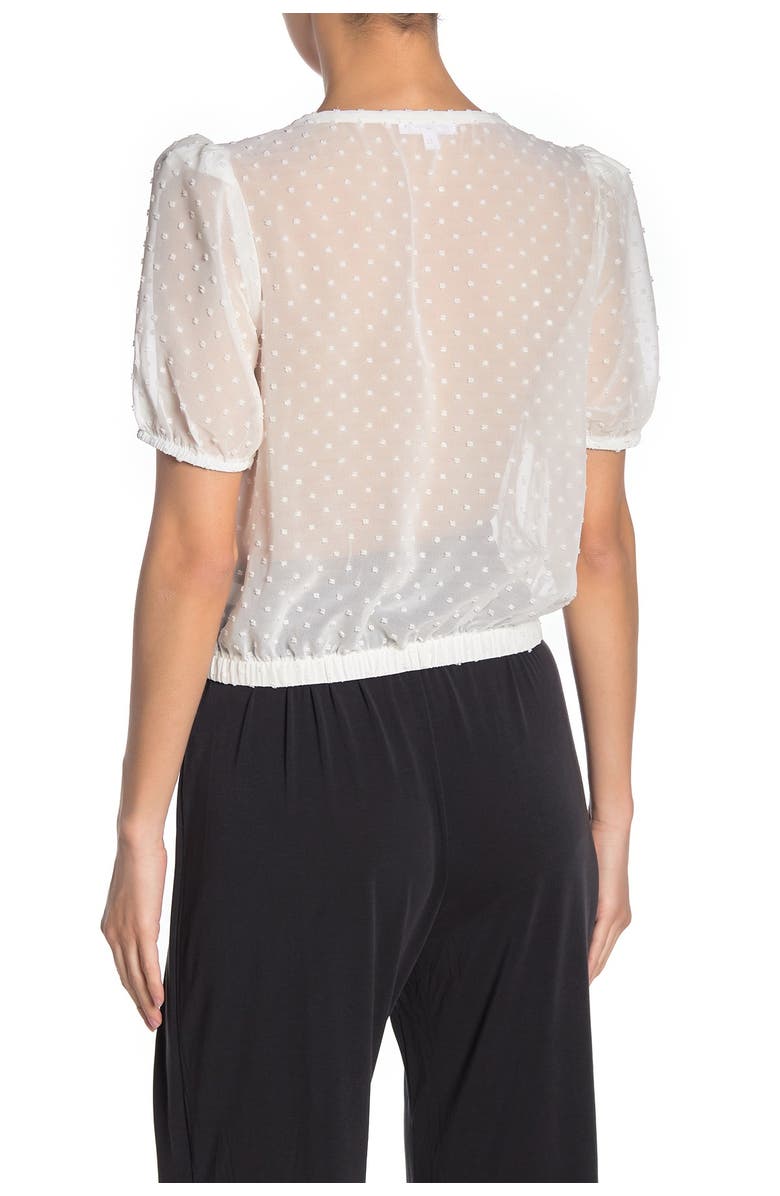 Socialite Swiss Dot Crop Blouse, Main, color,