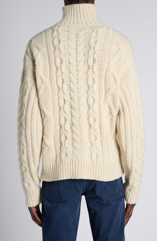 Tom Ford Wool-cashmere Rollneck Sweater In Aw102 Cream