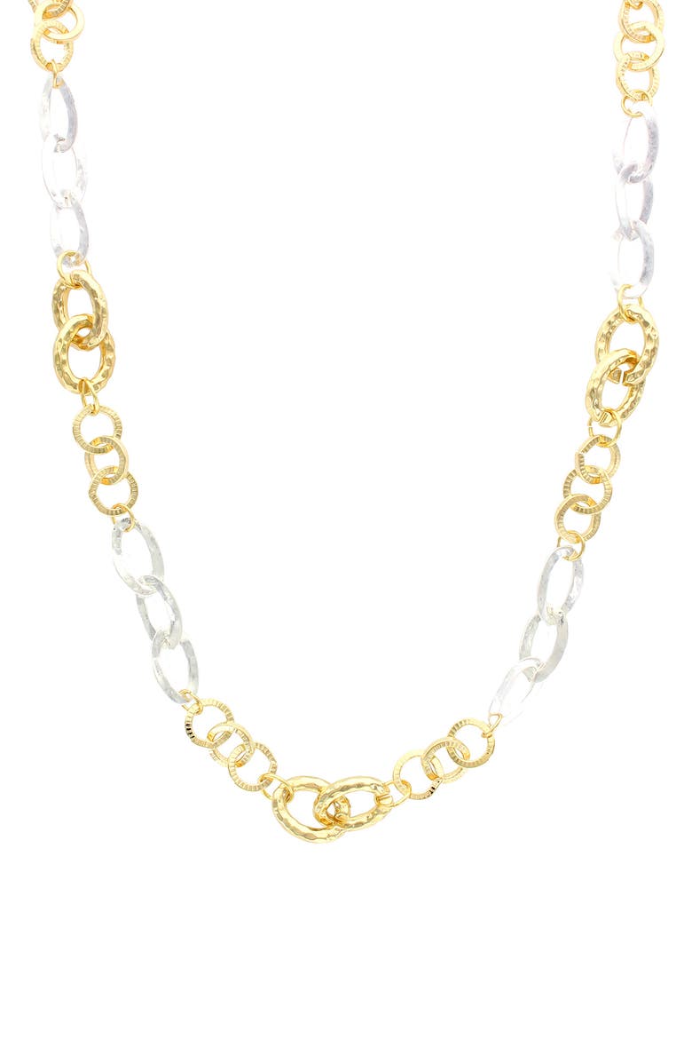 OLIVIA WELLES Misha Link Necklace, Main, color, Gold