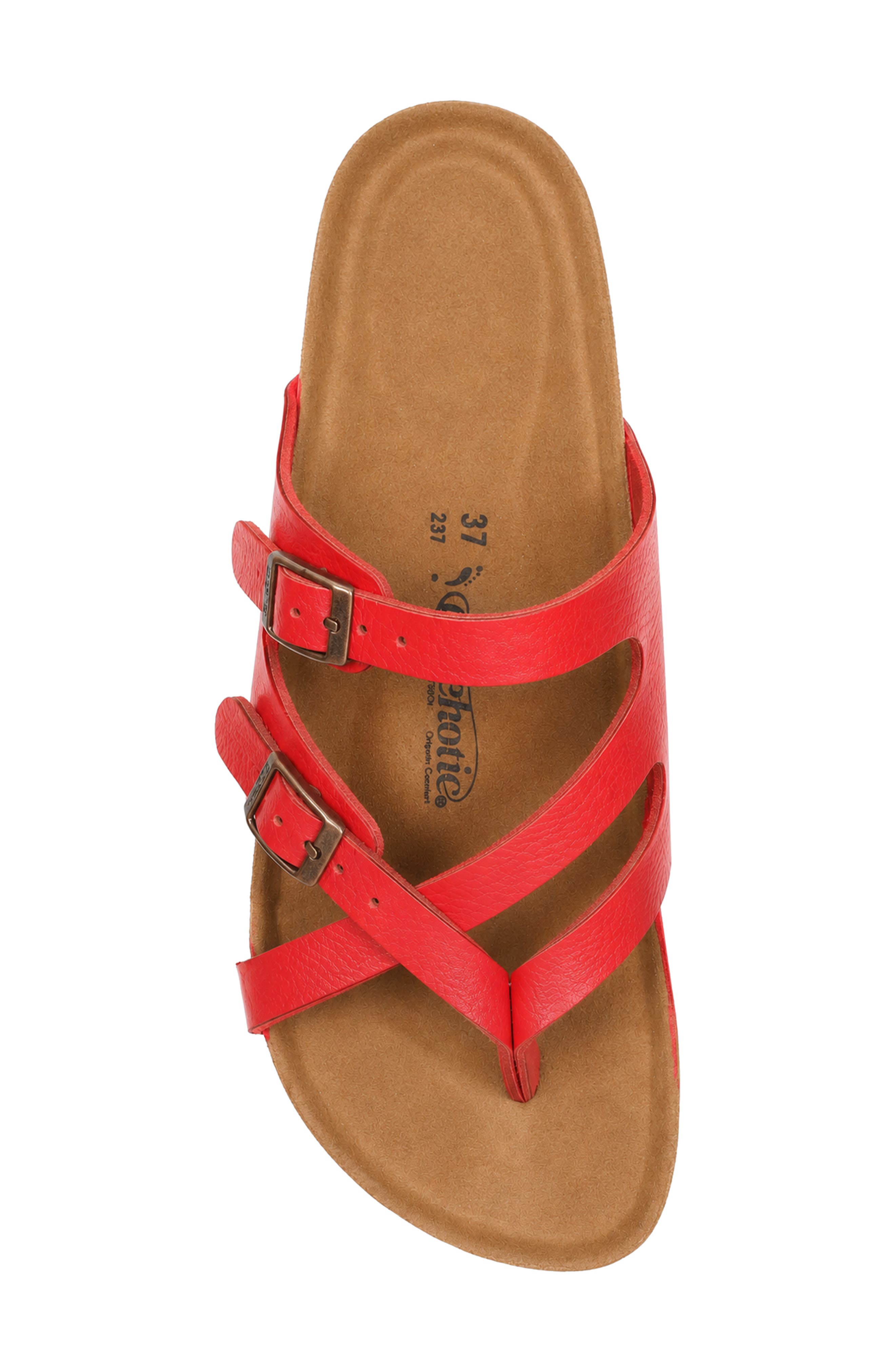 Celestis Slide Sandal, Alternate, color, RED