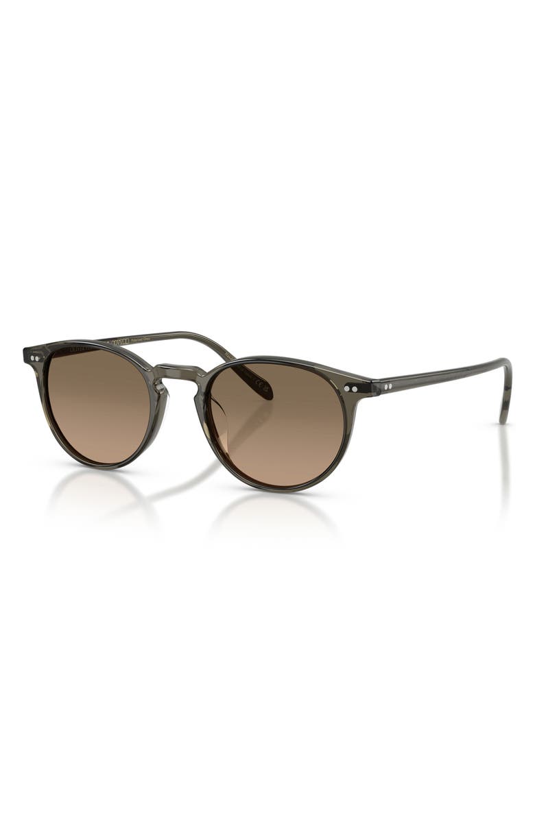 Oliver Peoples 49mm Riley Sun Polarized Phantos Sunglasses, Alternate, color, Inkwell / Sandstone