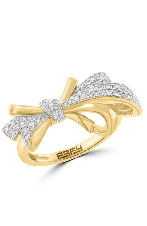 14K White & Yellow Gold Diamond Ring