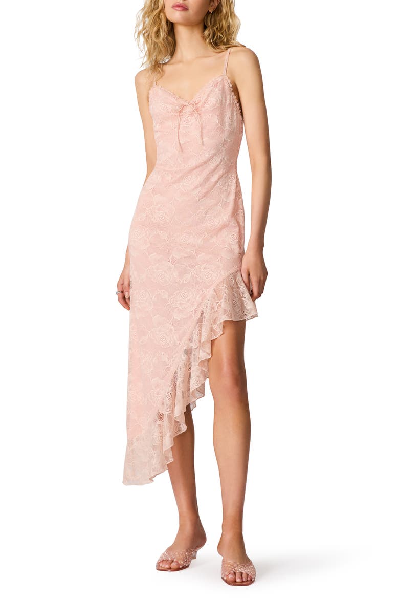 Anesa Lace Midi Slipdress, Main, color, ENGLISH ROSE