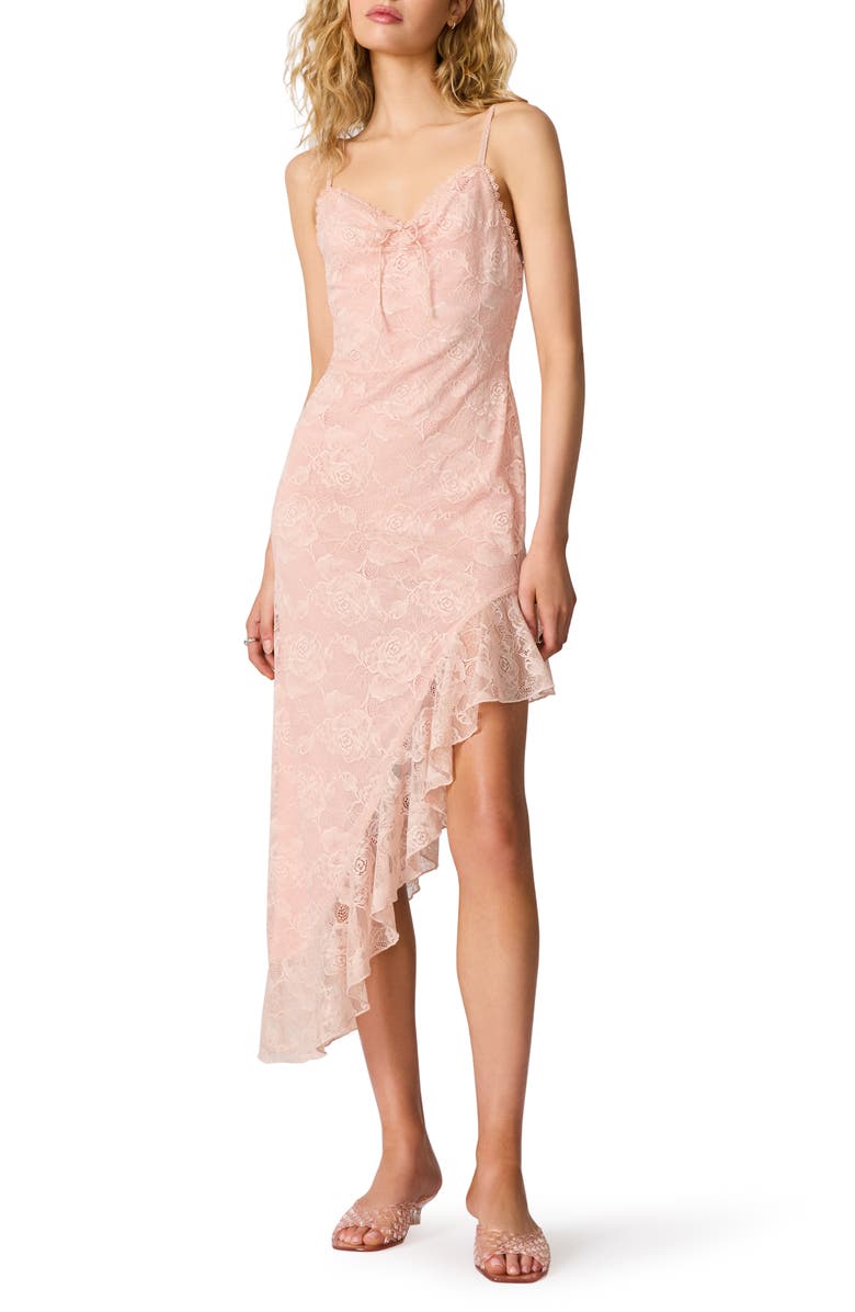 Steve Madden Anesa Lace Midi Slipdress, Main, color, English Rose
