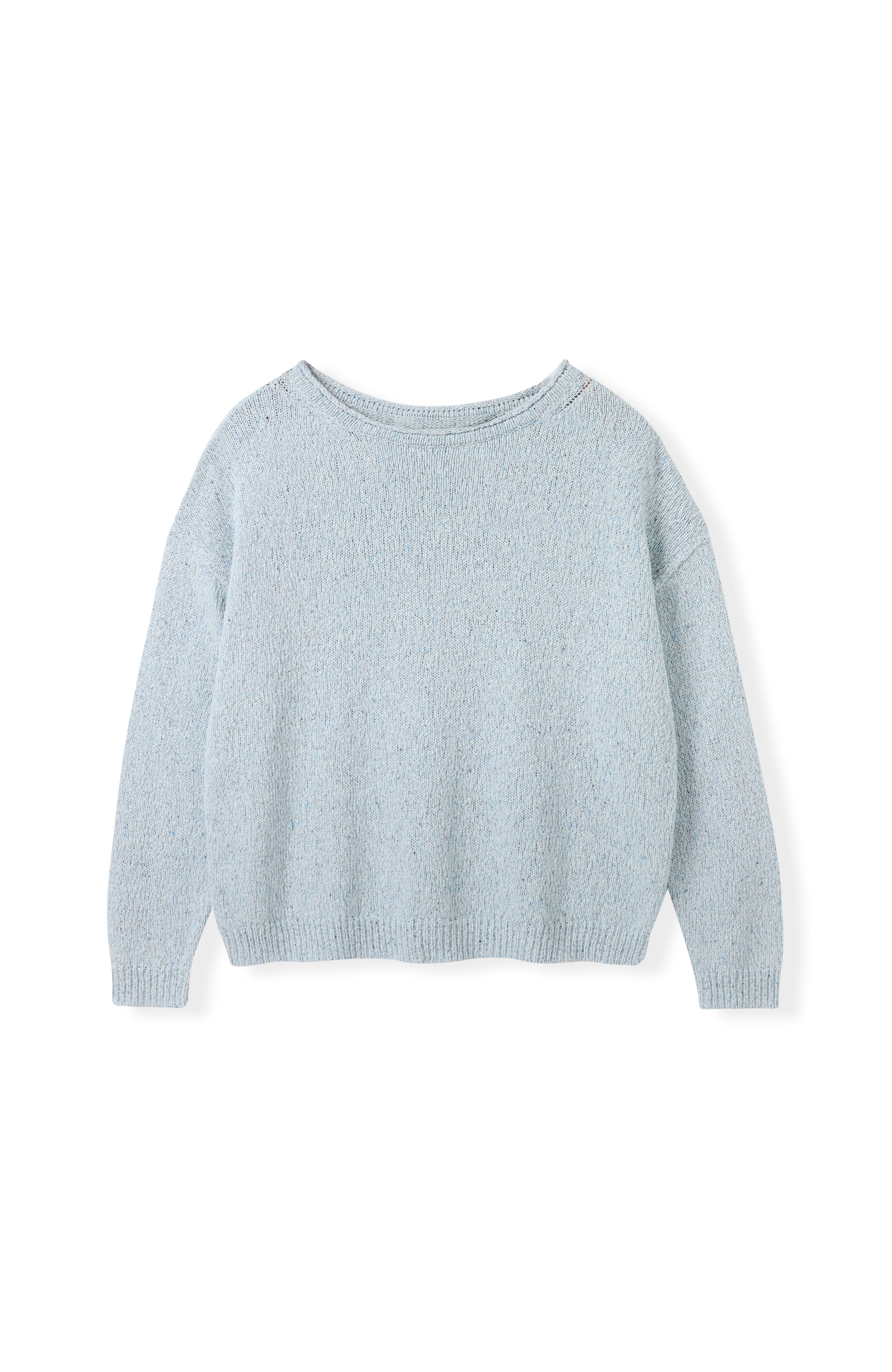 Silk Blend Boat Neck Sweater - image 2