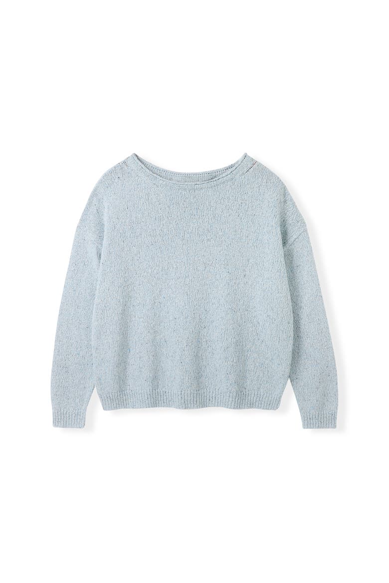 Silk Blend Boat Neck Sweater, Alternate, color, Sky Blue