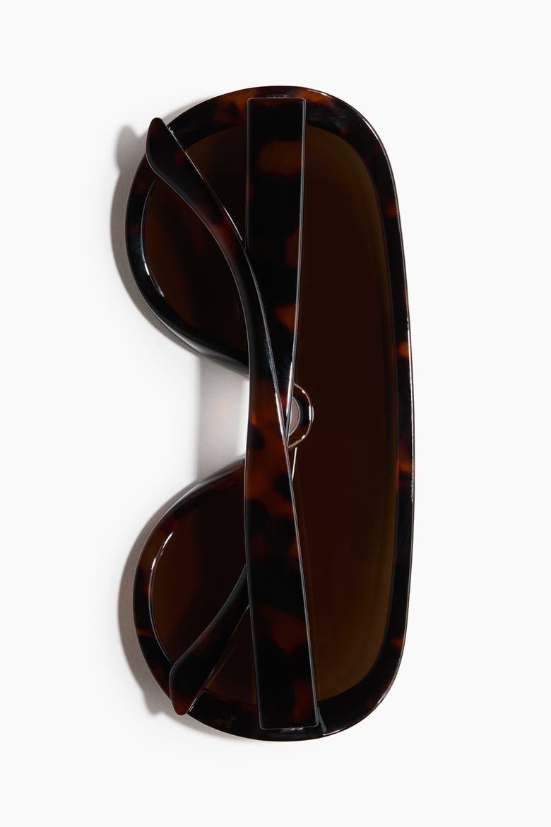 Shield Sunglasses, Alternate, color, Brown/tortoiseshell pattern