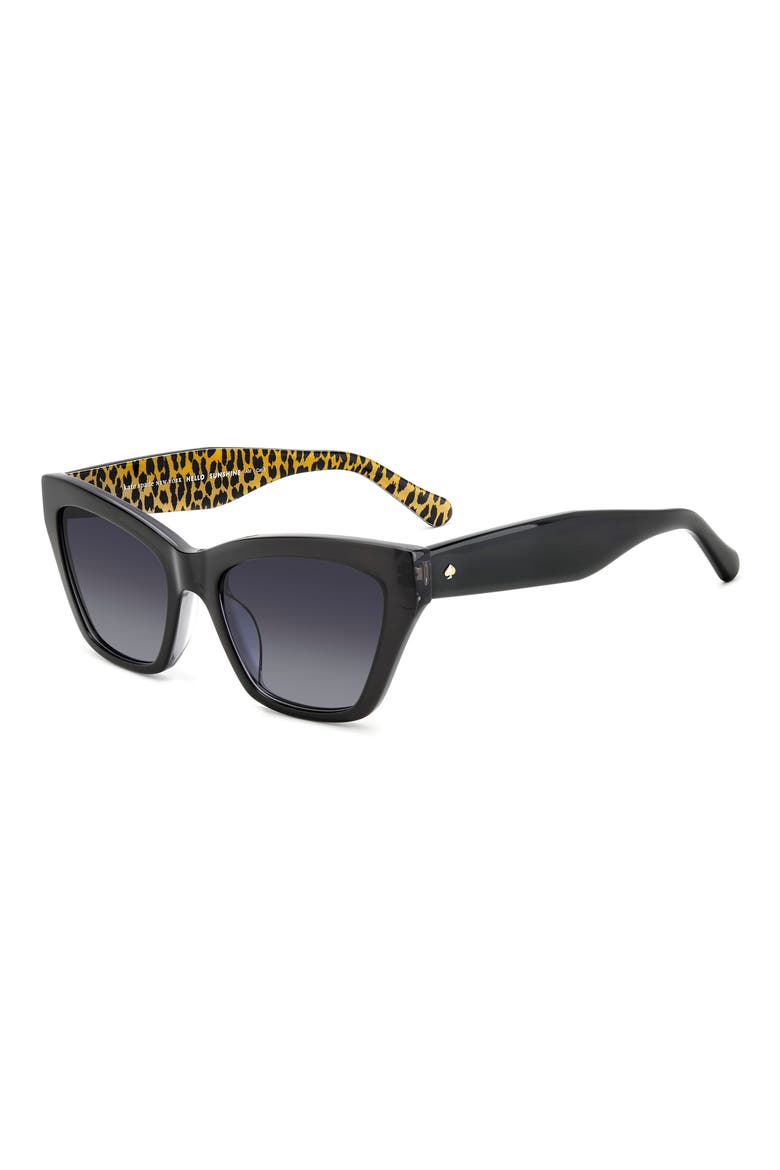 fay 54mm gradient cat eye sunglasses, Alternate, color, DARK GREY BLACK/ GREY SHADED