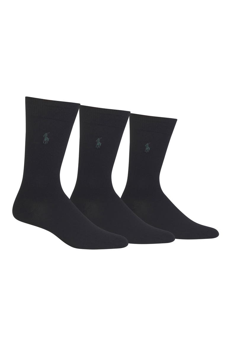 Assorted 3-Pack Supersoft Socks, Main, color, BLACK