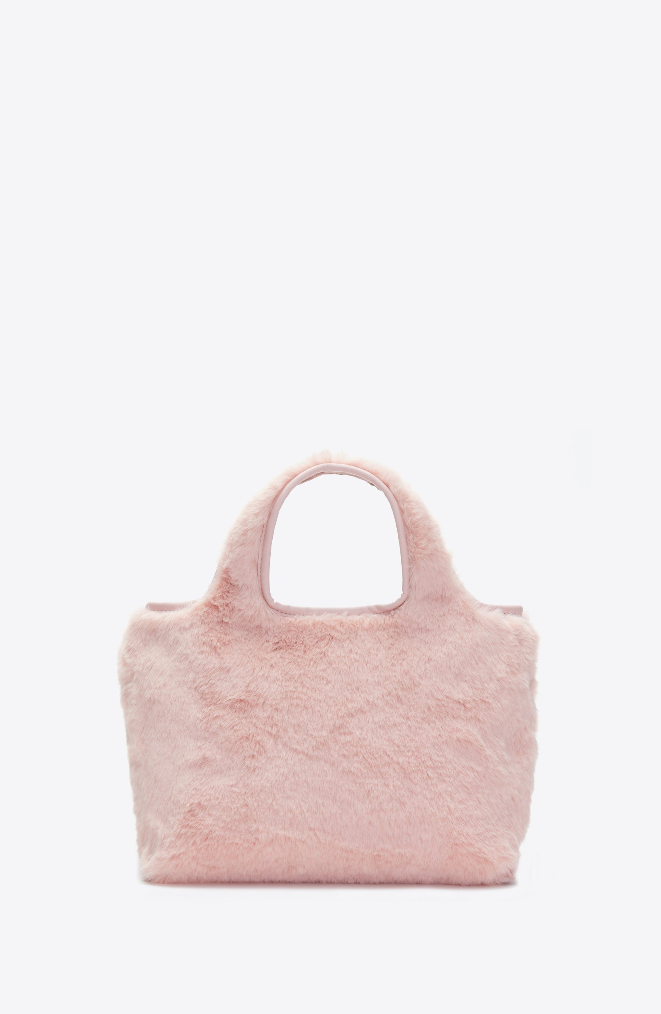 Faux Fur Market Tote, Alternate, color, Blush