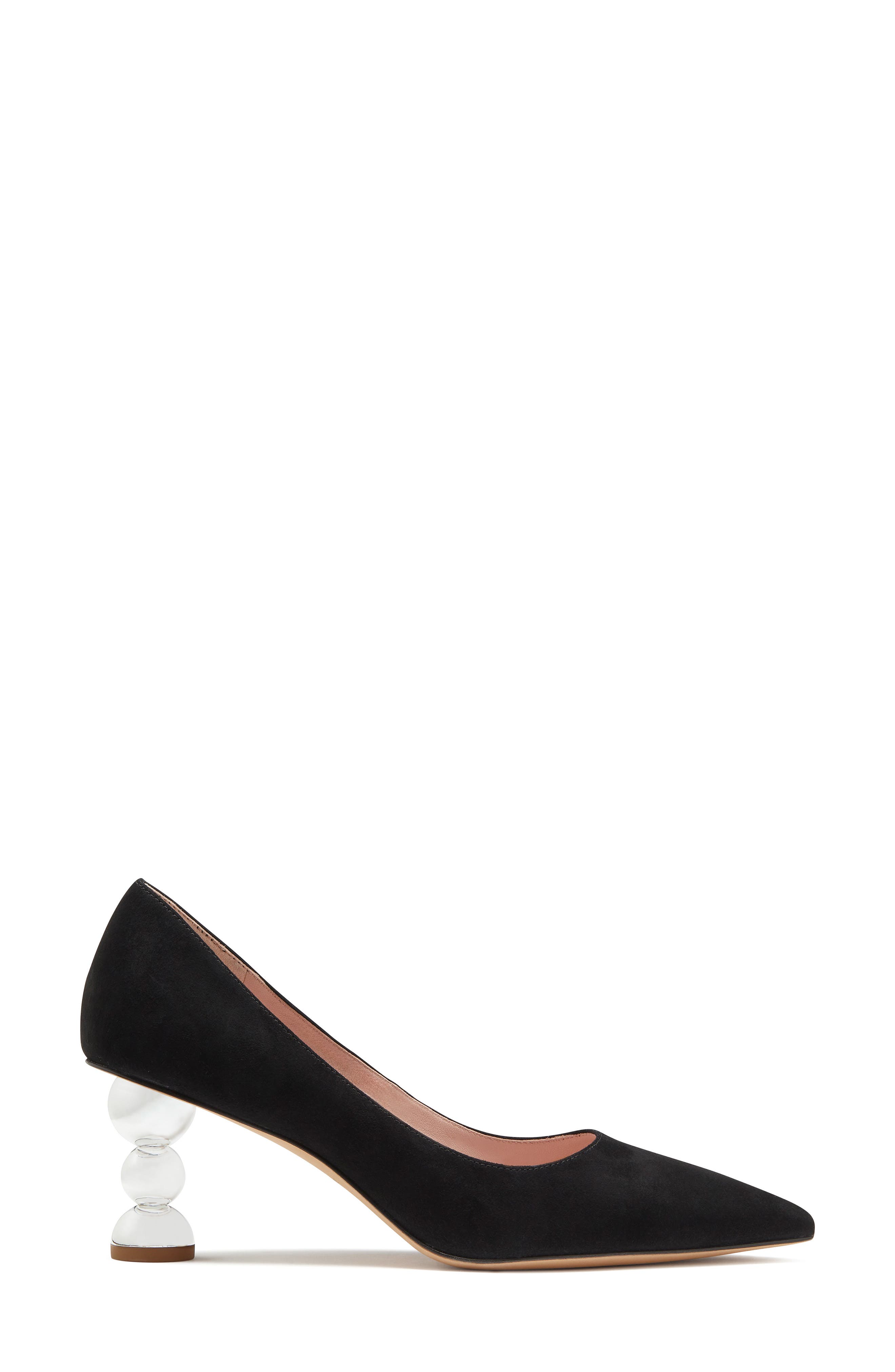 Kate Spade New York charmer pointed toe pump, Alternate, color, Black/ Silver