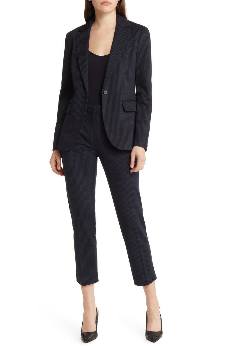 Theory Fairfield Stripe Riding Blazer, Alternate, color, Navy Multi