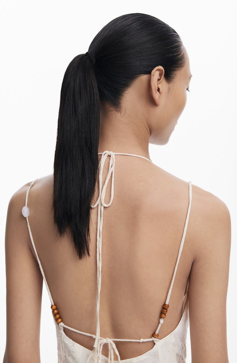 Desigual Devoré Lace Maxi Dress, Alternate, color, White