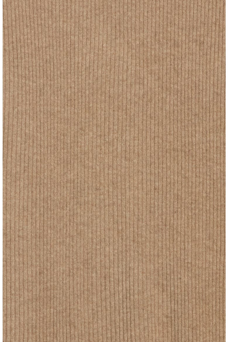 Cashmere Ribbed Wrap Scarf, Alternate, color, NILE BROWN