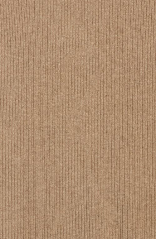 Portolano Cashmere Ribbed Wrap Scarf In Brown