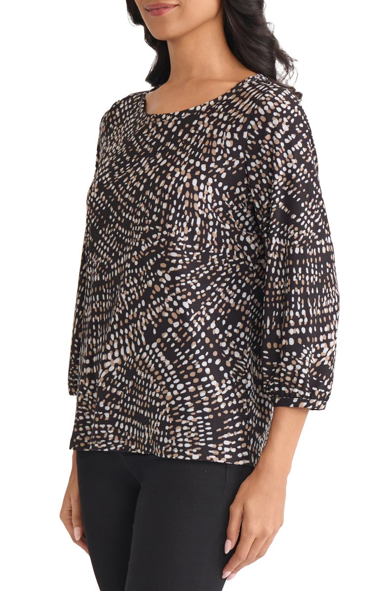 Jones New York Scattered Dot Top, Alternate, color, Jones Black Multi