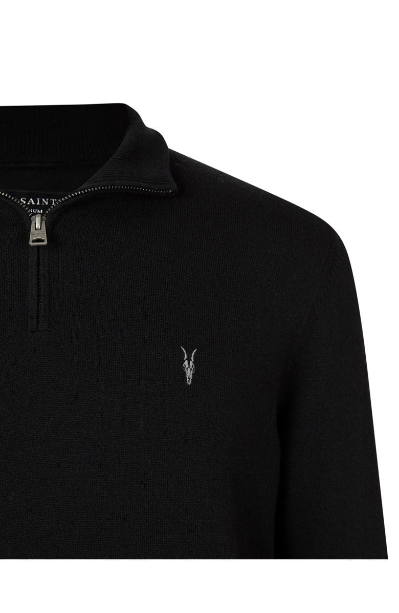 AllSaints Kilburn Half Zip Wool Blend Pullover, Alternate, color, 
