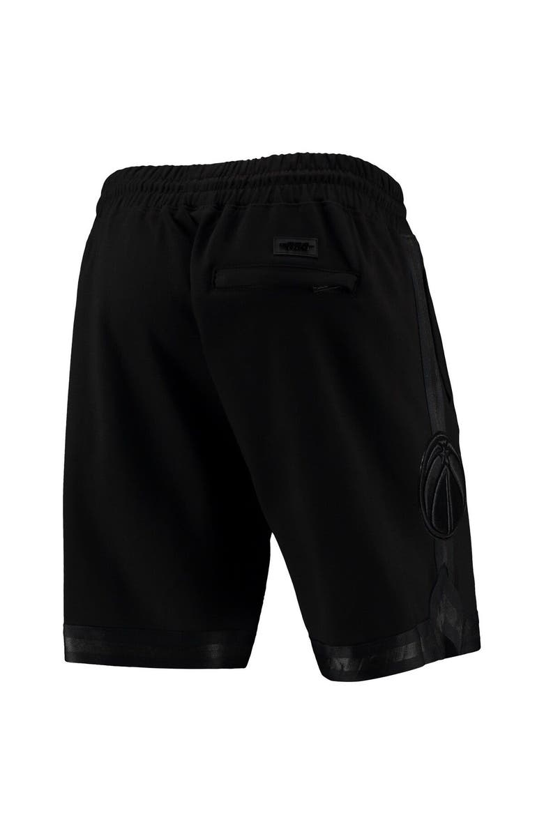 PRO STANDARD Men's Pro Standard Washington Wizards Triple Black Gloss Shorts, Alternate, color, Black