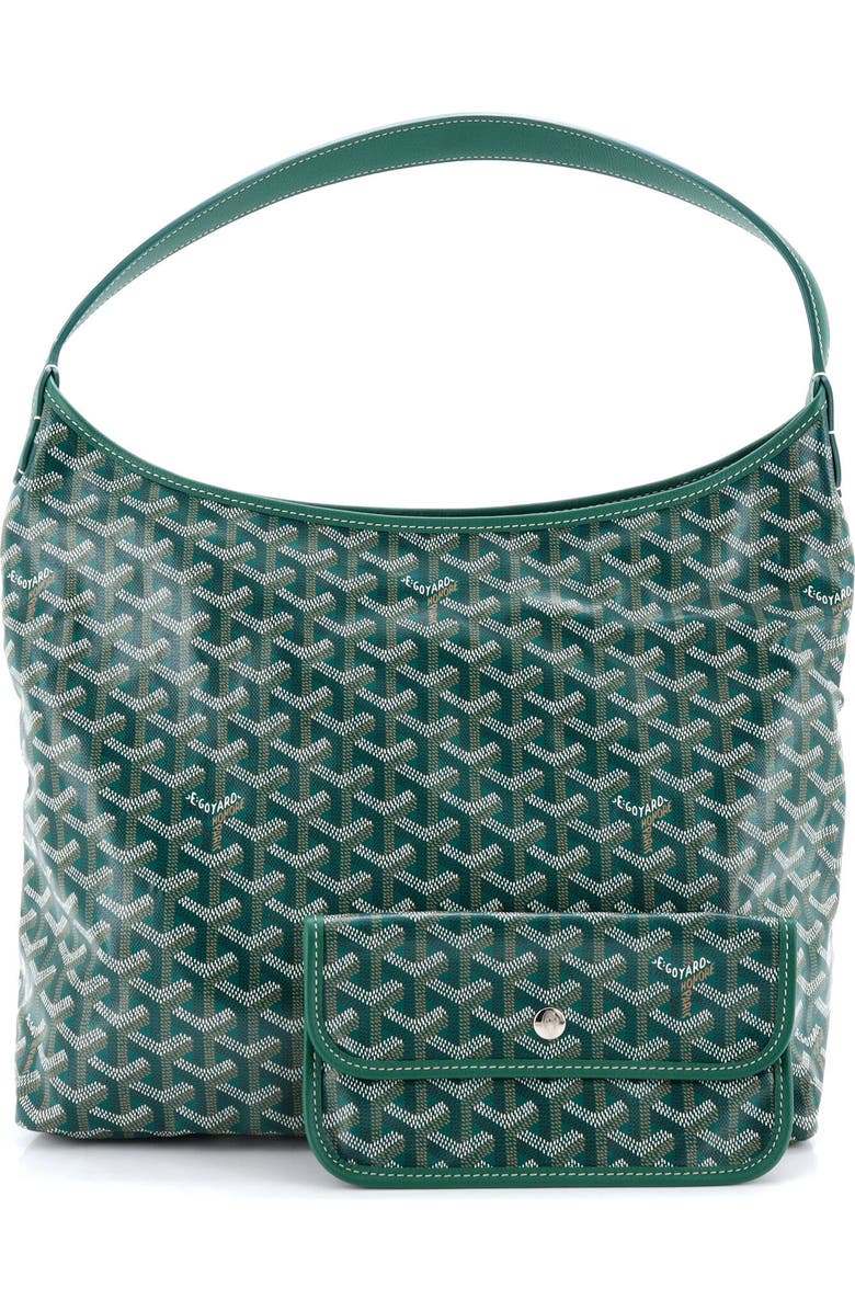 Pre-Owned Goyard Boheme Hobo Coated Canvas, Alternate, color, Green