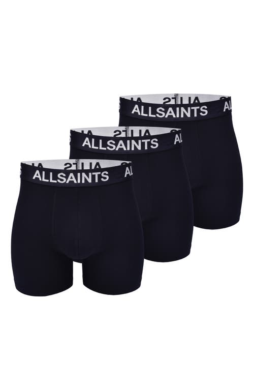 Allsaints 3-pack 5-inch Contour Pouch Boxer Briefs In Black