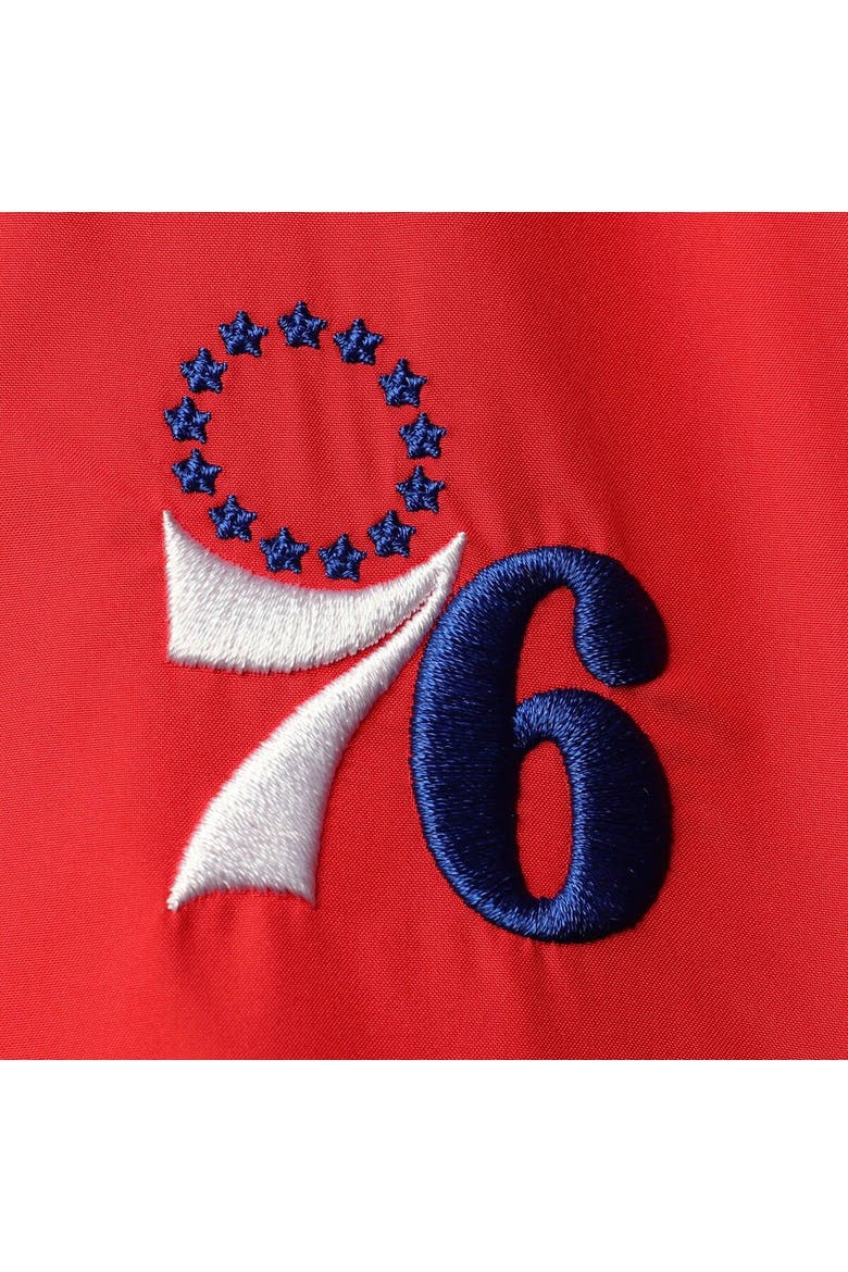 Men's Nike Red/Royal Philadelphia 76ers 75th Anniversary Courtside Windrunner Raglan Hoodie Full-Zip Jacket, Alternate, color, Red