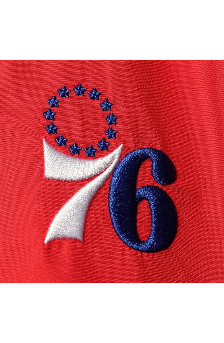Nike Men's Nike Red/Royal Philadelphia 76ers 75th Anniversary Courtside Windrunner Raglan Hoodie Full-Zip Jacket, Alternate, color, Red