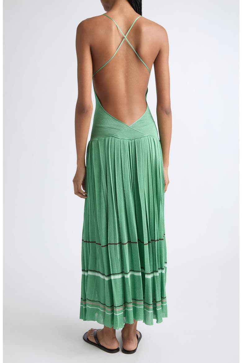 Kingsley Pleated Maxi Dress, Alternate, color, LILY PAD