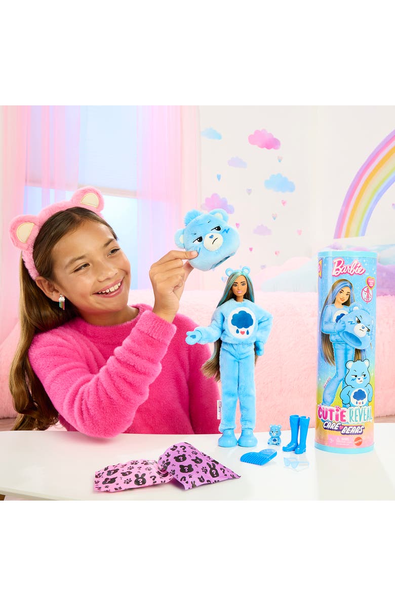 Barbie Care Bears Cutie Reveal<sup>™</sup> Grumpy Bear Doll with 10 Surprises, Alternate, color,