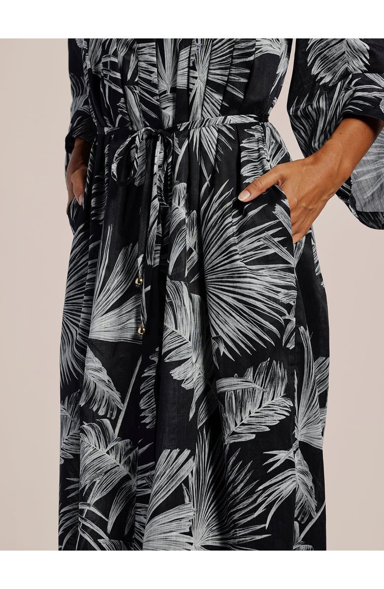 Tori Richard Chalk A Lot Hyacinth Dress, Alternate, color, Black