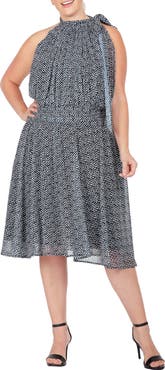 Standards & Practices Halter Neck Flounce Dress