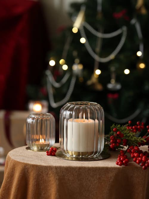 Fleck Kira Glass Lantern In Transparent