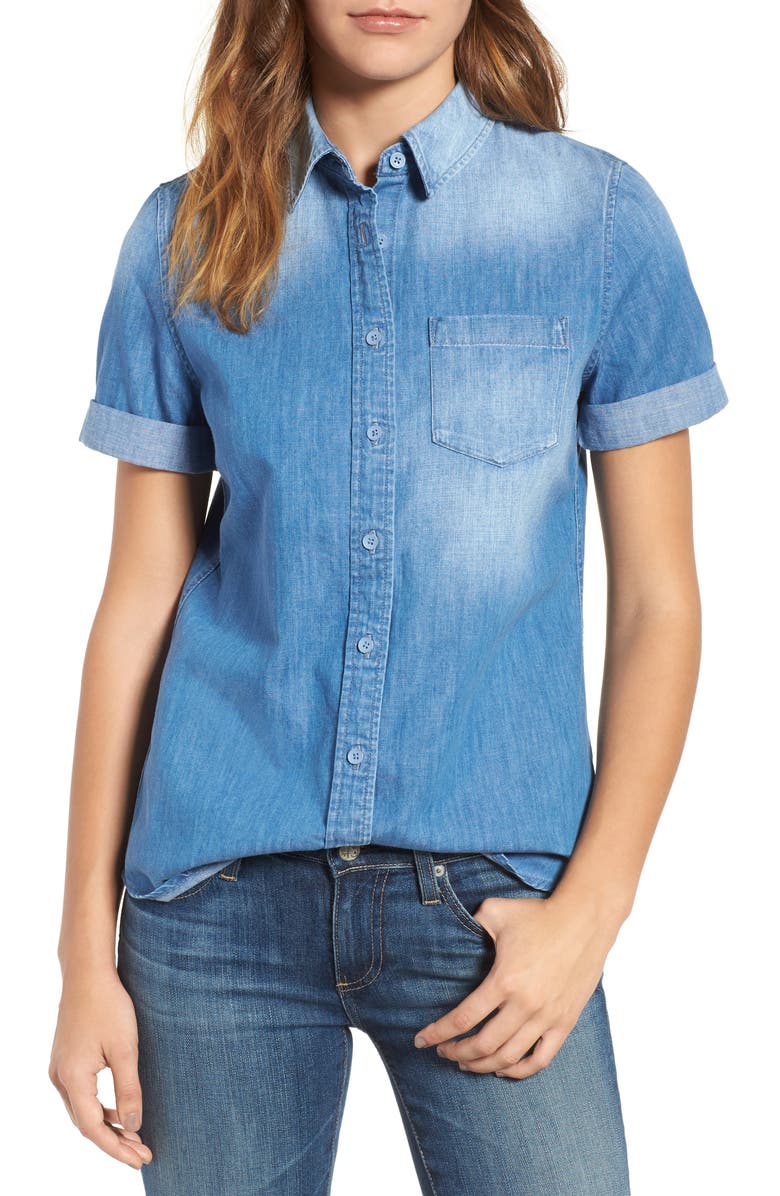 AG Easton Denim Shirt, Main, color, 
