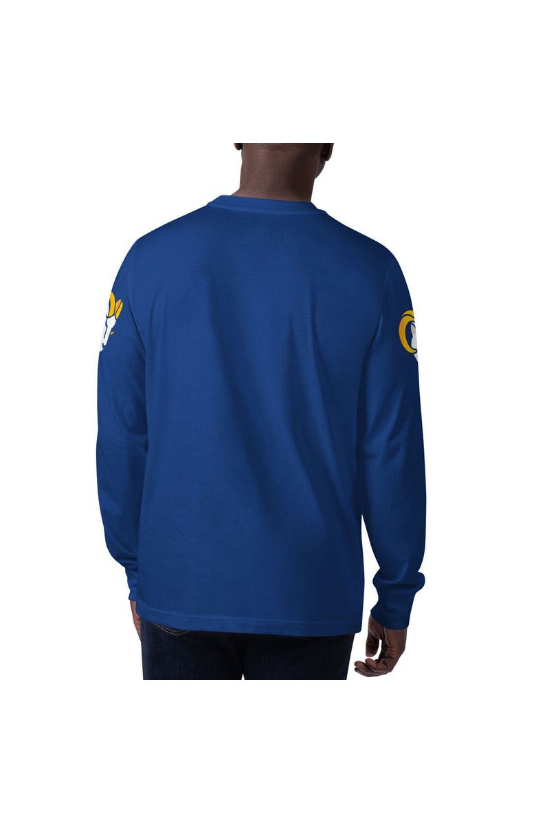 STARTER Men's Starter Royal Los Angeles Rams Clutch Hit Long Sleeve T-Shirt, Alternate, color, Royal