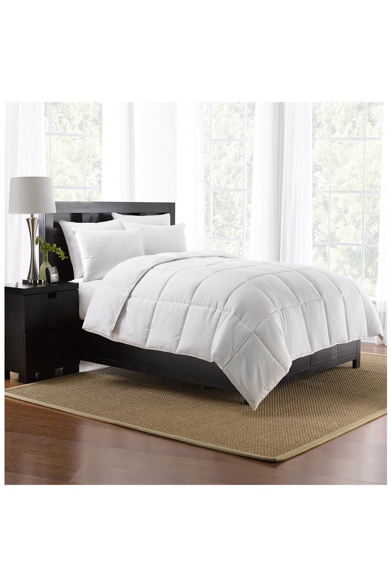 White Down All Season Comforter with 100% Certified RDS Down, Alternate, color, WHITE