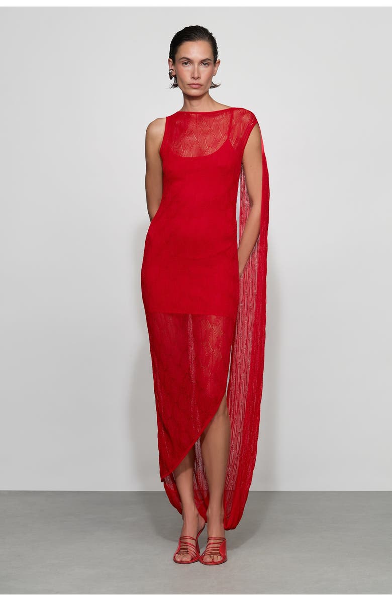 Et Ochs Lane Knit Midi Dress, Main, color, Tomato